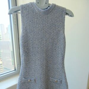 H&M Knitted Blue Shift Mini Dress - S
